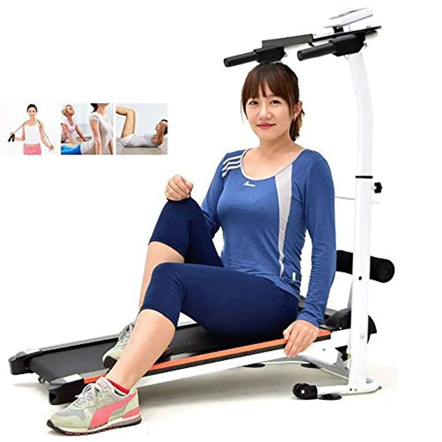 Zzfni Treadmill Treadmill,Folding Treadmills for Home with Incline, Mechanical Foldable Walking Machine Home Fitness Equipment Sports Equipment Aerobic Equipment Foldable Treadmill (Color : Black)